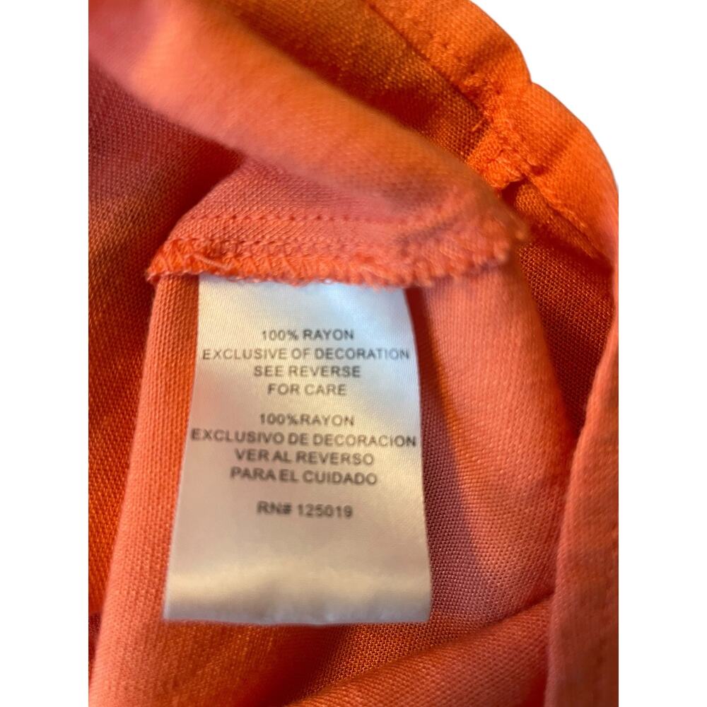 Joseph A. Coral Rayon Babydoll Mini Dress Tie Back XL - Picture 6 of 8